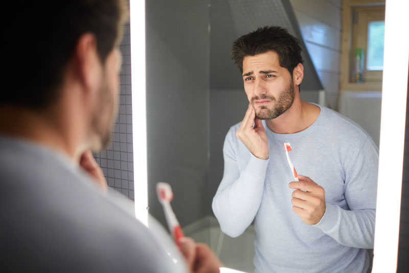 dental patient suffering from gum disease